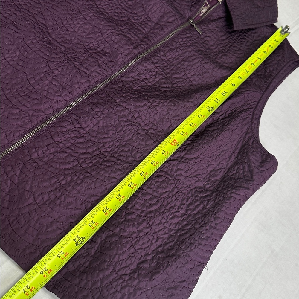 Chico’s Purple Lightweight Quilted Full‎ Zip Vest Womens Size 3 XL Pockets - Picture 9 of 11